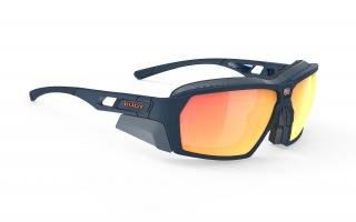 RUDY PROJECT - AGENT Q - BLUE NAVY MATTE - MULTILASER ORANGE