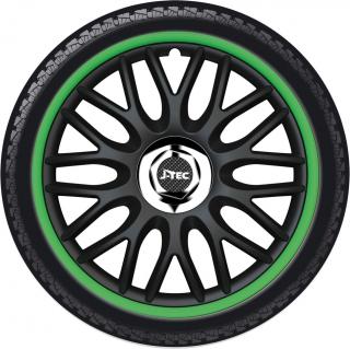 Poklice na kola J-Tec Orden Green R 15" (Kryty kol modré)