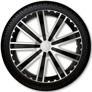 Poklice na kola Racing4 Toro Silver Black 13" (Kryty kol stříbrné)