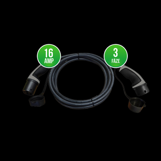 Prémiový nabíjecí kabel | Typ 2 | max. 11 kW Barva: Černá, Délka kabelu: 4 metry