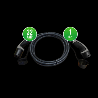 Prémiový nabíjecí kabel | Typ 2 | max. 7,4 kW Barva: Černá, Délka kabelu: 4 metry
