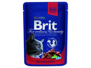 Brit premium cat beef stew peas v omáčce 100 g