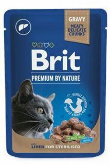 BRIT Premium Chunks in Gravy with Liver for Sterilised Cats 100g
