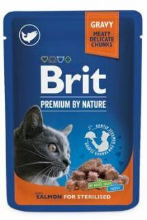 BRIT Premium Chunks in Gravy with Salmon for Sterilised Cats 100g