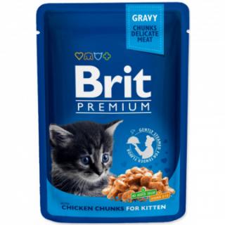 BRIT Premium Chunks with White Fish in Gravy for Kittens 100g