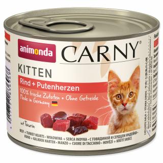 Carny Kitten hovězí krůtí srdíčka 0,2 kg