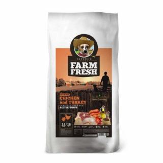 FARM FRESH CHICKEN AND TURKEY ACTIVE/PUPPY GRAIN FREE 15kg