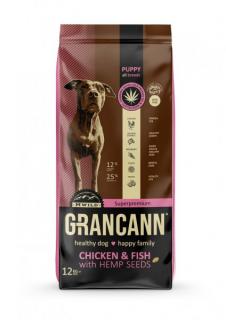 Grancann Chicken & Fish with Hemp seeds-Puppy all breeds 12 kg