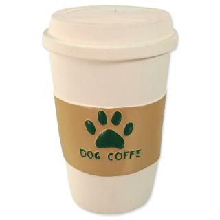 Hračka DOG FANTASY Latex kelímek káva se zvukem bílá 12cm