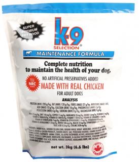 K-9 SELECTION MAINTENANCE FORMULA 3 kg  (krmivo pro dospělé psy)