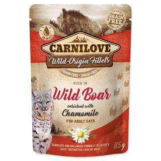 Kapsička CARNILOVE Cat Rich in Wild Boar enriched with Chamomile 85g