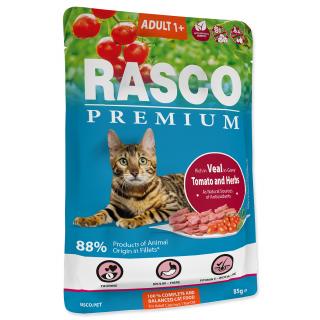 Kapsička RASCO Premium Cat Pouch Adult, Veal, Hearbs 85g