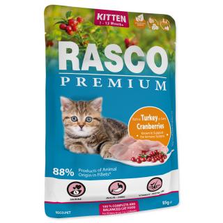 Kapsička RASCO Premium Cat Pouch Kitten, Turkey, Cranberries 85g