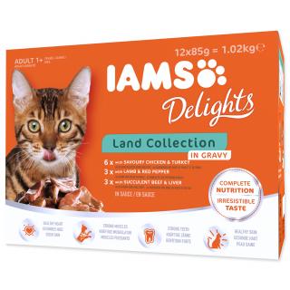 Kapsičky IAMS Cat výběr ze suchozemských mas v omáčce multipack 1020g