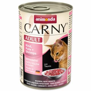 Konzerva ANIMONDA Carny Adult hovězí, krůtí + krevety 400g