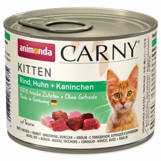 Konzerva ANIMONDA Carny Kitten hovězí + kuřecí + králík 200g