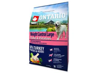 ONTARIO Dog Large Weight Control Turkey & Potatoes & Herbs 2,25kg