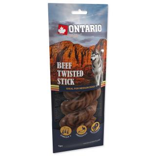Ontario Rawhide Snack Twisted Stick 15 cm 1ks