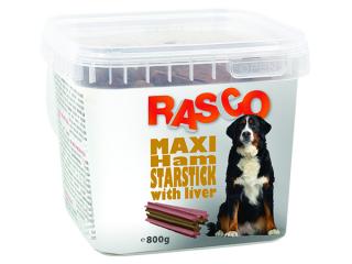 Pochoutka RASCO Dog hvězdy šunkové s játry 800g