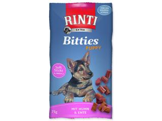 Pochoutka RINTI Extra Bitties Puppy kuře + kachna 75g