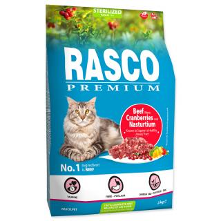 RASCO Premium Cat Kibbles Sterilized, Beef, Cranberries, Nasturtium 2kg