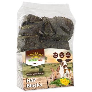 Seno NATURE LAND Hay bloky s pampeliškou 600g