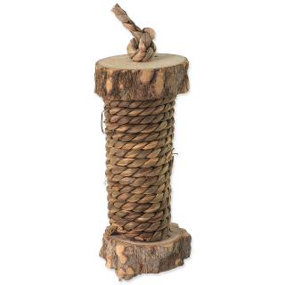 SMALL ANIMALS Hračka dřevěný válec opletený 18 cm