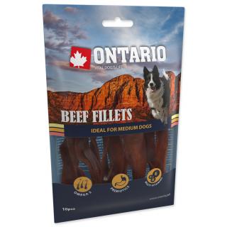 Snack ONTARIO Dog Rawhide Beef Fillets 12,5 cm 10ks