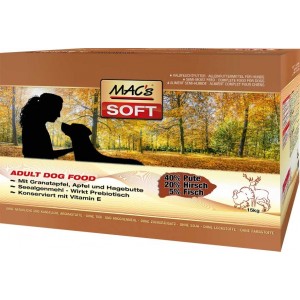 SOFT MACs Dog GRAIN FREE JELEN, KRŮTA A ZVĚŘINA 15kg 3x5 kg