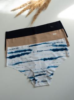 DKNY Litewear 3-balení kalhotek - stripe print Velikost: L