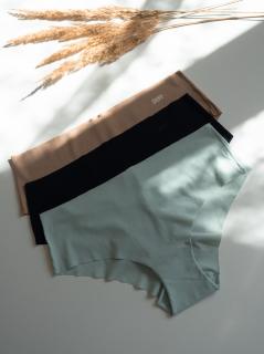 DKNY Litewear 3-balení kalhotek - světle zelená Velikost: M