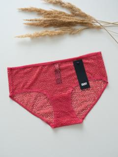 DKNY Modern Lace kalhotky - Rose růžovo-červené Velikost: XL