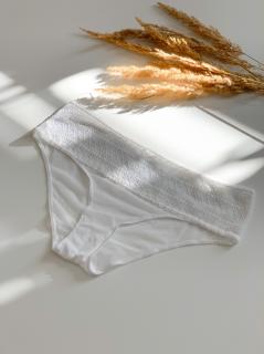 Krajkové kalhotky DKNY Table Tops - bílé Velikost: L