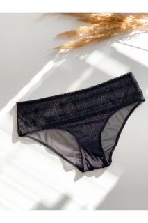 Krajkové kalhotky DKNY Table Tops - černé Velikost: L
