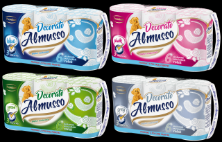 Almusso Decorato 6 ks (Toaletní papír Dekorato 3 vrstvý)
