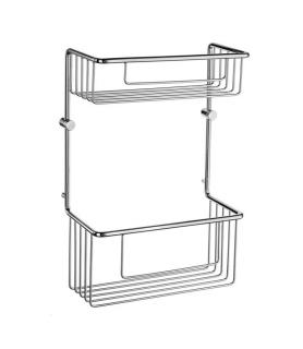 Smedbo Sideline - polička drátěná dvojitá, chrom DK1031 (Základní mýdlový koš Smedbo Sideline Double - DK1031)