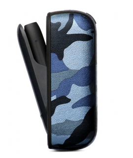 Kožený obal imitace army IQOS 3 DUO Barva: Modrá