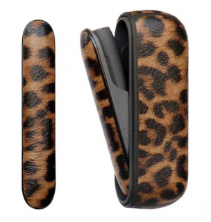 Kožený obal imitace leopard IQOS 3 DUO Barva: Hnědá
