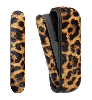 Kožený obal imitace leopard IQOS 3 DUO Barva: Oranžová
