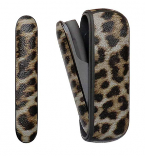 Kožený obal imitace leopard IQOS 3 DUO Barva: Šedá