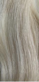Evropské vlasy 10 pramenů blond odstín platina Vlasy délka: 45-49 cm