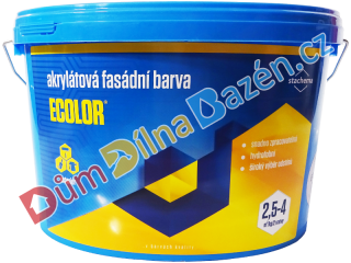 Ecolor akrylátová fasádní barva bílá 14 kg