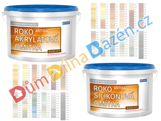 Roko probarvená omítkovina zrnitost 1,5mm 25kg P1, 25 kg, Silikonová omítka