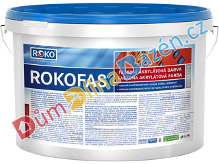 Rokofas bílá fasádní akrylátová barva 15 kg