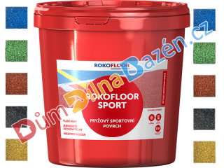 Rokofloor SPORT gumový koberec červená, 10+2 kg