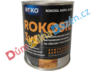 Rokosil Akryl RK300 3v1 samozákladující barva ČSN 1000, 0,6 l