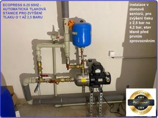 ECOPRESS 8-20 60Hz - automatická tlaková stanice pro zvýšení tlaku o 1 až 2,5 baru