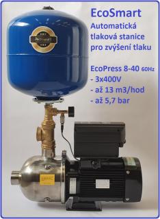 ECOPRESS 8-40 60Hz - automatická tlaková stanice pro zvýšení tlaku o 4,0 - 5,7 bar