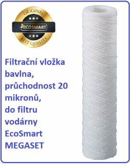 Filtrační vložka 10  bavlna 20 mikronů
