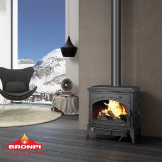 BRONPI ETNA kamna krbová 10kW, černá